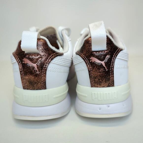 Puma Women's R78 Raw Metallics White Rose Gold Size 7.5 - Picture 5 of 10